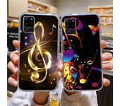 Funda de teléfono con notas musicales para Samsung Galaxy S10 S10e S8 S9 Plus S7 A70 Edge Note10, Cala transparente S10 plus