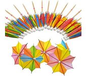 Juego de decoración para tartas tropicales: Paraguas con forma de cocotero, octogonal y piña, adornos de abeja