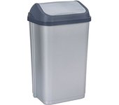2053708 Papelera basculante Poubelle Plastique Argent-Antracita 50 L 6093