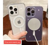 Funda magnética transparente para iPhone 14/15 Pro Max compatible con MagSafe iPhone 12/12 Pro