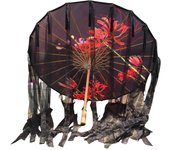 Paraguas de baile japonés, paraguas para cosplay, fotografía, 82 cm, estilo japonés, para eventos, disfraces, herramientas, accesorios, accesorios de baile [STSG] aprox.