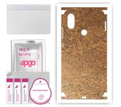apgo Protective Skin Sticker for the back+sides compatible with Xiaomi Mi A2 (Mi 6X), Full Wrap Film, Foil, Vinyl - Pattern Rusty Copper