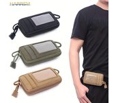 1 bolsa táctica EDC, monedero, llavero, riñonera, bolsa para auriculares para caza y acampada negro