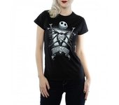 Pesadilla antes de Navidad Camiseta de algodón para mujer/señoras Misfit Love Jack Skellington XS negro