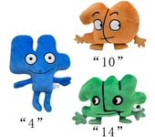 Muñeco de peluche número cuatro azul de Four Little for Dream