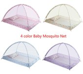 Mosquitera plegable de verano para niños, cama para bebé, tienda de campaña, cuna púrpura