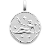 Les Trésors De Lily [Q8190] - Pendentif Argent 'Vierge' argenté (rhodié) - 16 mm plata