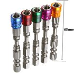 2 uds 65MM punta de destornillador magnético de una sola cabeza tornillo eléctrico hexagonal antideslizante PH2
