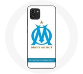 Coque pour Samsung Galaxy A03 Olympique de Marseille Logo Fond Blanc