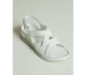 Sandalias confort velcro Altura 2117 36 piel blanca 36 blanco