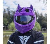 Fundas para casco de motocicleta con divertidos dibujos de peluche, funda protectora para casco integral, para cascos personalizados o fiestas.
