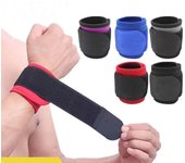 Muñequera deportiva ajustable para deportes, vendaje para lesiones, correa de gimnasio, protector de seguridad para gimnasio, 1 unidad azul