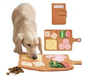 Alfombra cómoda para perros, rompecabezas, juguetes de peluche para perros pequeños y medianos, juguetes de comida lenta, tazón de alimentación, dispensador de alimentos, almohadilla de golosinas