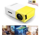 YG300 Full HD 1080p Mini proyector de vídeo portátil Accueil Multimédia Cinéma Théâtre - Amarillo