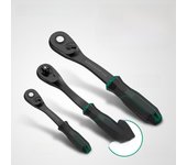 Juego de llaves de tubo Green Forest de 17 piezas con carcasa hexagonal de 10 mm y trinquete 1/4 Xiaofei 90-tooth ratchet wrench
