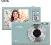 Andoer 2.7K Cámara digital Videocámara compacta 48MP Enfoque automático Pantalla IPS de 2.88 pulgadas Zoom 16X verde