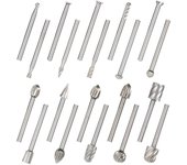 20 piezas HSS CNC fresas rotativas vástago de 3mm broca de pulido para madera y plástico