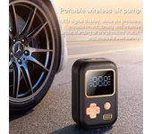 Bomba de aire para coche de 150PSI, compresor de aire inalámbrico de mano, inflador de neumáticos eléctrico portátil con luz LED
