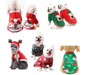 Ropa navideña para mascotas, suéter polar suave y cálido de invierno para perros, ropa para mascotas, abrigo para cachorros y gatos, suministros para mascotas XS