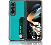 Funda de cuero con diseño plegable anticaída para Samsung Galaxy Z Fold 4 5g Fold4 Fold3 Fold2 Fold 2 3 Funda sin huellas dactilares for Samsung Z Fold 4 verde