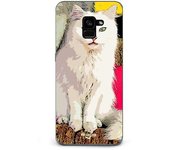 Coque pour Samsung Galaxy A8 Plus turc de Van Chat Blanc aux yeux bleu et jaune