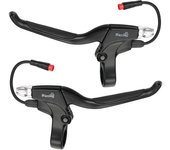 1 par de palancas de freno derecha e izquierda de aleación de aluminio de repuesto para KUGOO M4/PRO eléctrico de 10 pulgadas negro