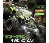 Nuevo JJRC 1:Coche RC 4WD de 16 50 KM/H con control remoto LED, camión monstruo de derrape de alta velocidad para niños, juguete de regalo rojo