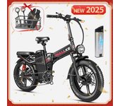 2025 Bicicleta eléctrica Wallke H9 40Ah/60AH AWD 2000W 48V 40AH negro