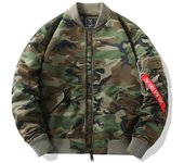 Chaqueta de camuflaje de otoño e invierno con algodón/chaqueta fina de piloto de la Fuerza Aérea Chaqueta de vuelo para hombre M