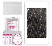 apgo Protective Skin Sticker for the back compatible with Huawei Enjoy Tablet 2, Wrap Film, Foil, Vinyl - Pattern Carbon Black Pixel