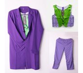 Disfraz para niños, disfraz de cosplay para niños, traje de lujo, abrigo, camisa, chaqueta, corbata, pantalones, atuendo L verde