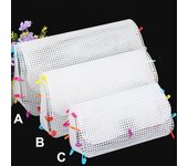 Tela de malla de plástico para hacer bolsos, carteras, alfombras, hilo de coser, gancho, suministros de artesanía para niños, herramienta de tejido DIY