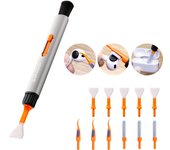 Kit de limpieza Concept, lápiz para lentes, juego de 4 piezas, limpieza de Airpods, limpieza de Airpods, kit de limpieza de sensor reemplazable multiusos, cepillo de flocado para rechazo