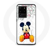 Coque pour Samsung Galaxy S20 Ultra Mickey Mouse Fleurs Cœurs
