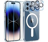 Coque cercle magnétique intégré pour iPhone 15 PRO et 2 Verres Trempé écran et 2 Protections Caméra Phonillico®