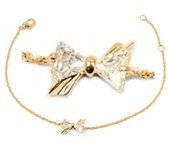 Les Trésors De Lily [L5311] - Pulsera chapada en oro 'Romantic Knot' de oro blanco - 10x7 mm oro
