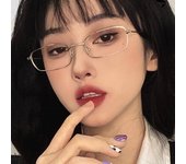 Gafas de sol con montura cuadrada pequeña estilo retro Y2K para mujer, gafas de sol estilo Harajuku japonés para niñas, gafas decorativas antiazules para ordenador 1PCS plata