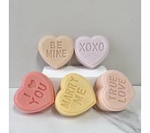 Molde de silicona para velas con eslogan en inglés de amor 3D, molde de resina artesanal para jabón en forma de corazón, regalo de San Valentín, Kit hecho a mano