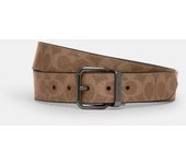 Coach Cinturón reversible con hebilla de rodillo cortada a medida de 38 mm en tono bronce y carbón One Size