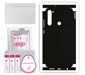 apgo Protective Skin Sticker for the back+sides compatible with Xiaomi Redmi Note 8, Full Wrap Film, Foil, Vinyl - Pattern Matrix