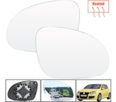 Para VW Golf 5 MK5 Jetta Passat B6 2006-2009 puerta izquierda derecha espejo de ala calefactable cristal LH RH lente exterior transparente con placa Left puro/plata