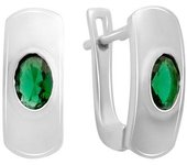 Pendientes de plata con esmeralda nano 0.692ct (2141150) esmeralda