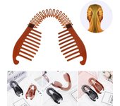 Herramienta para sujetar el cabello con elásticos, tocados, bandas de goma para cola de caballo, trenzadora de cabello tipo escorpión, pinza tipo banana negro