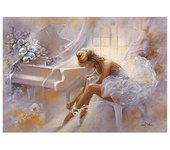 5D DIY Diamond Painting Cross Stitch Ballerina girl Diamond Embroidery piano picture 20X30CM