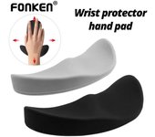 FOMKEN-alfombrilla de ratón ergonómica de Gel de silicona, antideslizante, aerodinámico, soporte para reposamuñecas, alfombrilla de ratón ordenador para juegos de oficina y PC negro