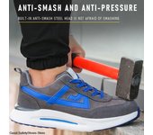 Zapatillas de trabajo ligeras para hombre y mujer, calzado de trabajo, calzado de seguridad deportivo a prueba de pinchazos, botas, zapatos de protección con punta de acero 38