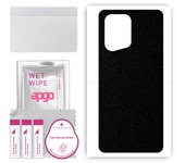 apgo Protective Skin Sticker for the back compatible with Oppo Find X5, Wrap Film, Foil, Vinyl - Pattern Matte Black