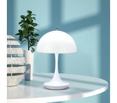 Lámpara de mesa pequeña retro nórdica, lámpara de noche para dormitorio, lámpara recargable, decoración para sala de estudio, lámpara de ambiente para sala de estar, lámpara con forma de hongo Type-C charging