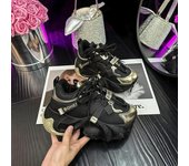 Zapatillas de deporte gruesas de moda para mujer, zapatillas de plataforma con suela gruesa nuevas para otoño e invierno, zapatos de mujer con punta redonda y cordones de cuero sintético 35