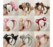 CANYI 2024 - Diadema con adorable oso de peluche y gato KT - Accesorio para el lavado facial de otoño/invierno para mujer